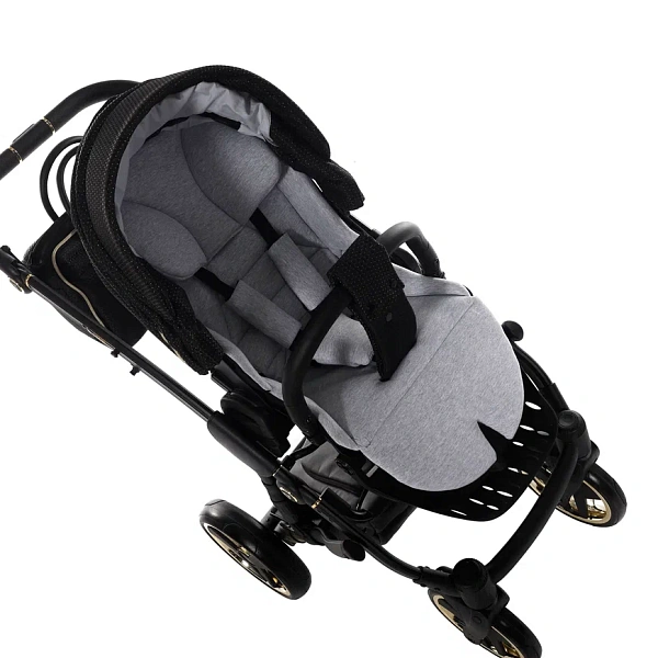 Детская коляска Junama Diamond Mirror Satin V2 2 в 1 на черной раме фото 23