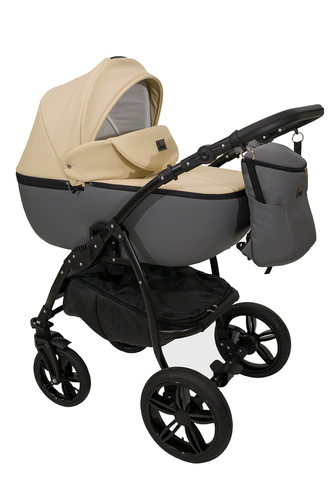 Детская коляска Jaxee Rosa 3 в 1, 100% эко кожа - Фото