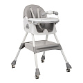 Детский стульчик для кормления Indigo Corn Flex (Светло-серый
						
					) — Фото