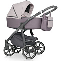 Детская коляска Riko Marla 3 в 1, ткань + эко-кожа (04 Фиолетовый
						
					) — Фото