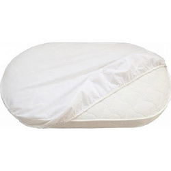 Защитный непромокаемый матрасик Машенька овал, махра + клеенка