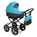 Детская коляска Smile Line Serenade 20 Classic 12 2 в 1 (Se 25 (т.серый+морская волна)
						
					) — Фото