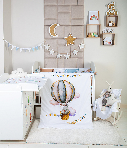 Комплект постели в кроватку Топотушки Новое путешествие, 6 предметов фото 3