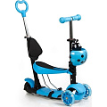 Детский трехколесный самокат-коляска VipLex ST-M08 (Blue) — Фото