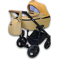 Детская коляска Effole Aurora 100% Ecco 2 в 1, эко-кожа (Бежевый
						
					) — Фото