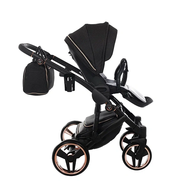 Детская коляска Junama Diamond Mirror Satin V2 3 в 1 на черной раме фото 18