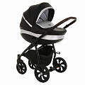 Детская коляска Tutis Nanni 3 в 1 (893399 Чёрный + Серебро (100% эко-кожа)
						
					) — Фото