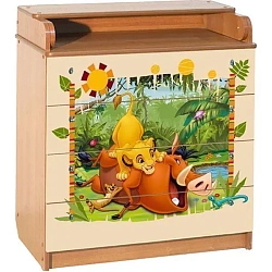 Пеленальный комод Disney КДП Симба и Нала 80 x 90