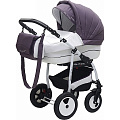 Детская коляска Polmobil Porto 2 в 1 (03 фиолетовый-белый
						
					) — Фото
