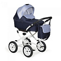 Детская коляска Indigo Charlotte Classic 18 2 в 1 (Cr32 (т.синий+св.синий)
						
					) — Фото