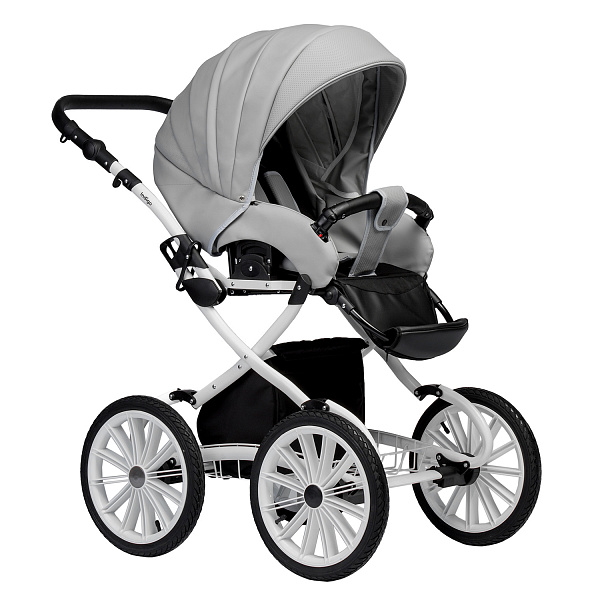 Детская коляска Indigo Indigo Special Plus 14 2 в 1 на белой раме фото 3
