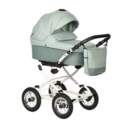 Детская коляска Indigo Barbara Classic 2021 2 в 1 на белой раме