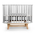 Детская кроватка Sweet Baby Barocco New (Серый/Натуральный
						
					) — Фото