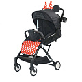 Детская прогулочная коляска Indigo Mary (Черный с бантом
						
					) — Фото