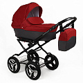 Детская коляска Smile Line Serenade 20 Classic 12 2 в 1 (Se 26 (т.серый+красный)
						
					) — Фото