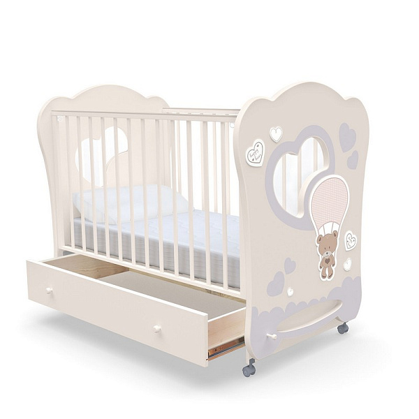Детская кроватка Nuovita Stanzione Cute Bear Swing, поперечный маятник фото 4