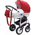 Детская коляска Polmobil Porto 2 в 1 (01 красный-белый
						
					) — Фото