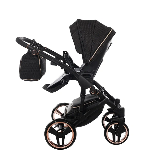 Детская коляска Junama Diamond Mirror Satin V2 3 в 1 на черной раме фото 19