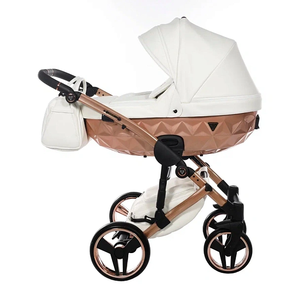 Детская коляска Junama Diamond Mirror Satin V2 3 в 1 на медной раме фото 1