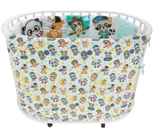 Комплект в кроватку Indigo Малыши (подушечки), 6 предметов фото 1