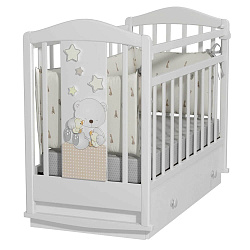 Детская кроватка Альма-Няня Amici Prima, маятник/ящик