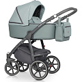 Детская коляска Riko Marla 3 в 1, ткань + эко-кожа (05 Зеленый
						
					) — Фото