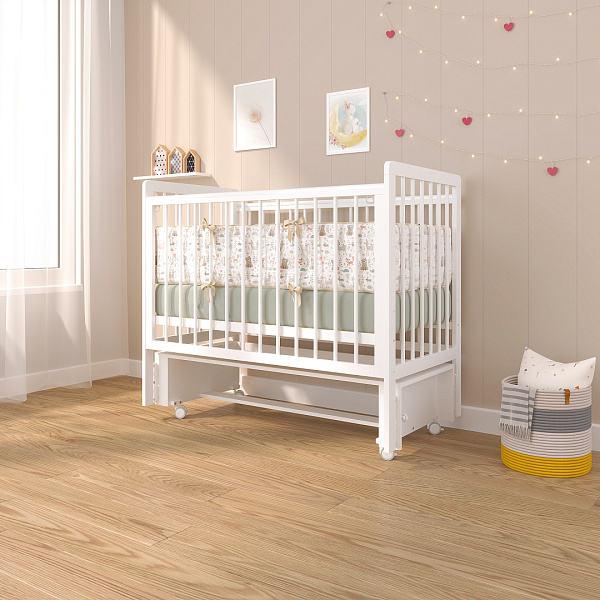 Детская кроватка Pituso Tiny, маятник/колесо фото 5