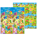 Двусторонний развивающий коврик Mambobaby 200 х 180 х 1см, арт. 016ТМ (Морские жители+Дино) — Фото