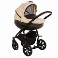Детская коляска Tutis Nanni 3 в 1 (893398 Светло-бежевый + Тёмно-коричневый (100% эко-кожа)
						
					) — Фото
