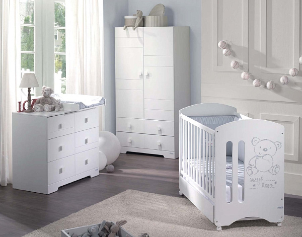 Детская кроватка Micuna Sweet Bear колесо фото 2