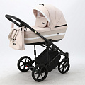 Детская коляска Adamex Rimini 3 в 1 (RI80 Св.бежево-розов+св.беж.кожа+бел.отделка
						
					) — Фото
