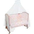 Комплект постели в кроватку Тайна Снов Топтыжки, 7 предметов (Розовый 767-2
						
					) — Фото