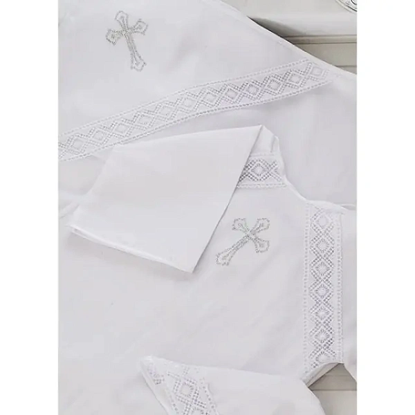 040 Крестильный комплект Арго 3 предмета 0-6 мес фото 1