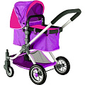 Кукольная коляска RT арт. 646 (фиолетовый+фуксия) — Фото