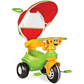 Трехколесный велосипед Pilsan Happy с родительской ручкой и тентом, 07-161 (зеленый) — Фото