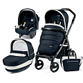 Детская коляска Peg-Perego Book Plus Completo 3 в 1, шасси Jet (Luxe Blue
						
					) — Фото