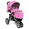 Детская прогулочная коляска Capella S-901WF Air Сибирь Roses (Розовый
						
					) — Фото