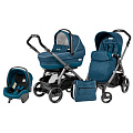 Детская коляска Peg-Perego Book Plus Completo 3 в 1, шасси Jet (Saxony Blue
						
					) — Фото