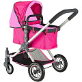 Кукольная коляска RT арт. 646 (фуксия+розовый) — Фото