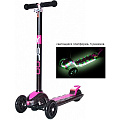 Самокат Y-Scoo Maxi Laser Show (black-pink) — Фото