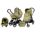 Детская коляска Peg-Perego Book Plus Completo 3 в 1, шасси Jet (Green Tea
						
					) — Фото