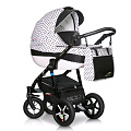 Детская коляска Verdi Pepe Eco Plus 3 в 1, ткань+эко-кожа (03 Black Dots
						
					) — Фото