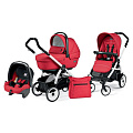 Детская коляска Peg-Perego Book Plus Sportivo 3 в 1, шасси White (Mod.Red
						
					) — Фото