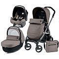 Детская коляска Peg-Perego Book Plus Completo 3 в 1, шасси Jet (Bloom beige
						
					) — Фото