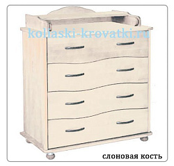 Можгинский лесокомбинат Комод пеленальный Волна 4 ящика